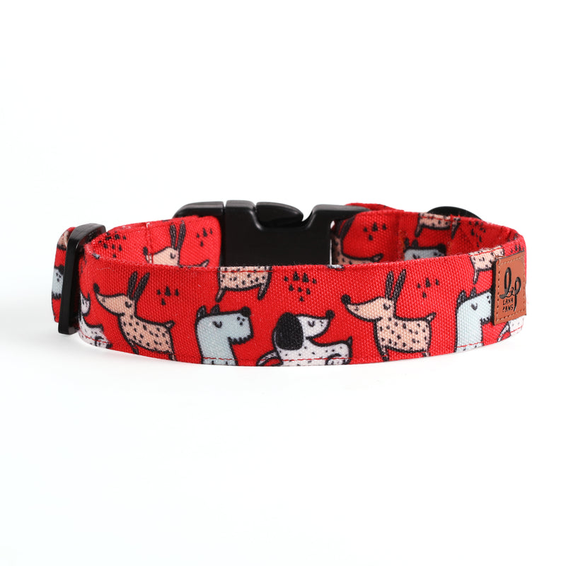 Lana Paws fabric lightweight dog collar belt