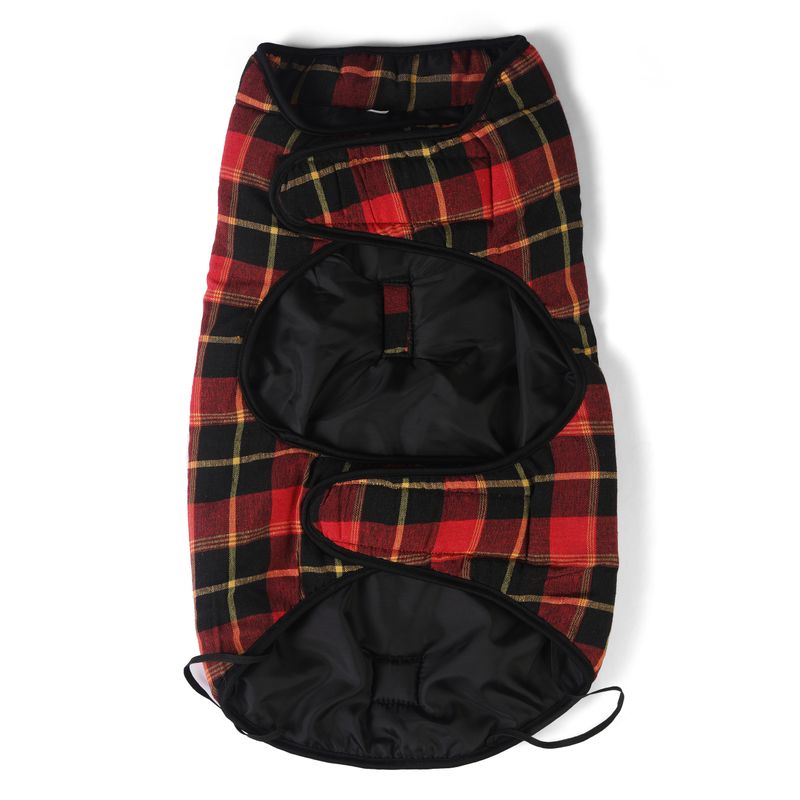 Winter Dog Coat/ Jacket Red Yellow Tartan
