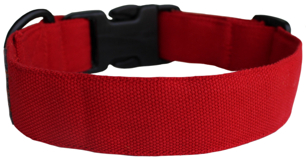 Lana Paws red fabric dog collar