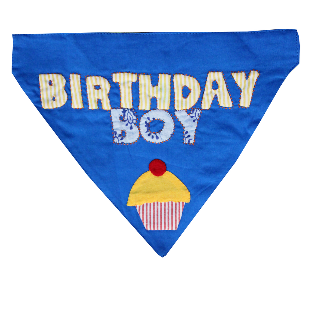 Lana Paws birthday boy bandana in blue 