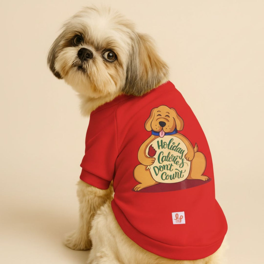 Winter Dog Sweatshirt - Holiday Calories Don't Count