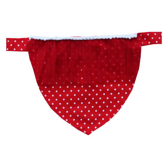 Aafreen Collection Dog Bandana - Red (Adjustable)