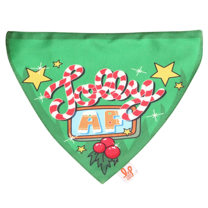 Adjustable Christmas Dog Bandana/ Dog Scarf - Jolly AF