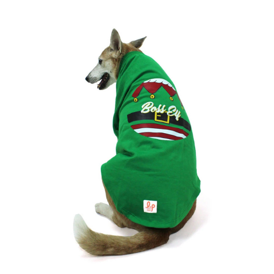 Winter Dog Sweatshirt - Boss Elf Christmas