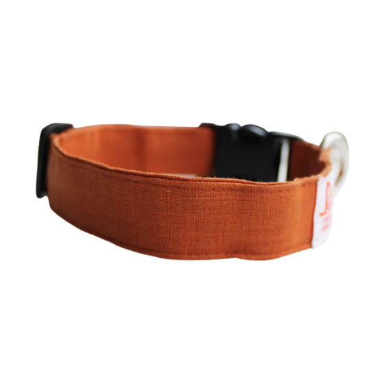 Hemp Dog Collar Neck Belt - Cinnamon Brown