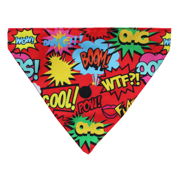 Adjustable Dog Bandana/ Dog Scarf - Comic Strip