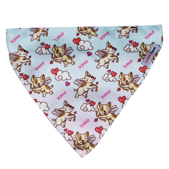 Adjustable Dog Bandana/ Dog Scarf - Stupid Cupid