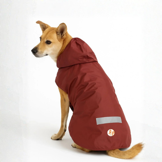 Dog Raincoat - Maroon