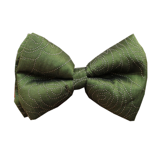 Dog Bowtie - Evergreen Winter/ Christmas (Adjustable)