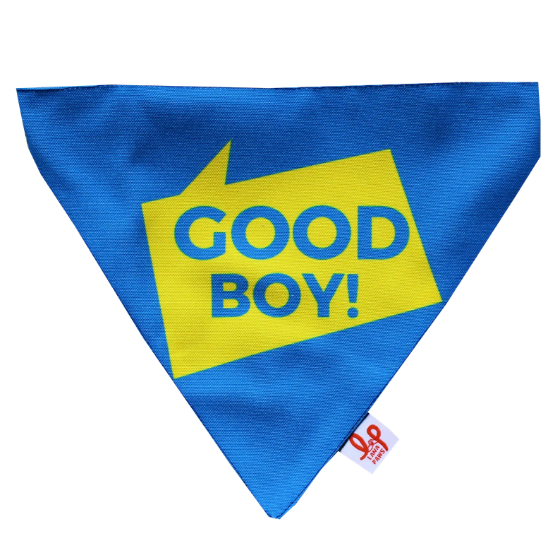 Adjustable Dog Bandana/ Dog Scarf (blue) - Good Boy!