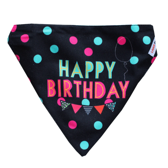 Adjustable Dog Bandana/ Dog Scarf - Happy Birthday!