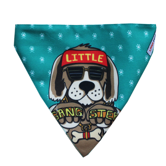 Adjustable Dog Bandana/ Dog Scarf - Little Gangster