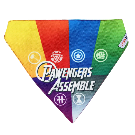 Adjustable Dog Bandana/ Dog Scarf - Pawengers Assemble (Avengers) Superheroes