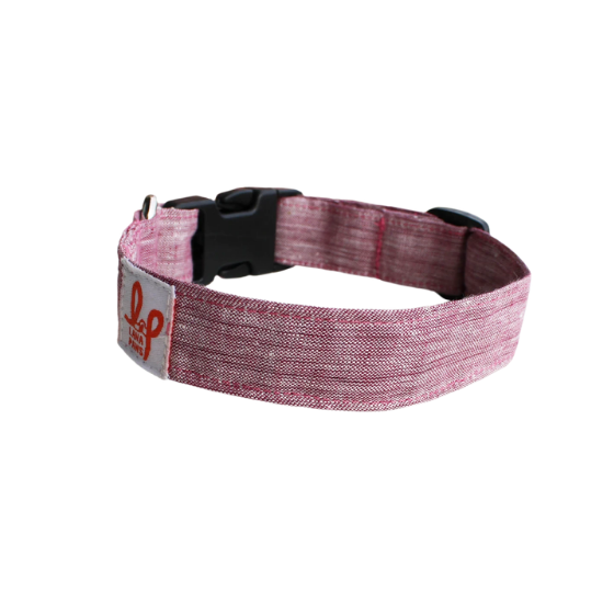 Hemp Dog Collar Neck Belt - Ruby