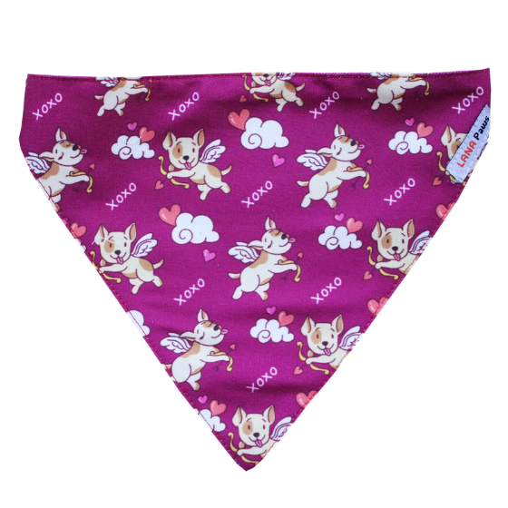 Adjustable Dog Bandana/ Dog Scarf (Purple) - Stupid Cupid