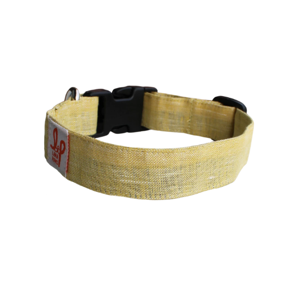 Hemp Dog Collar Neck Belt - Yellow