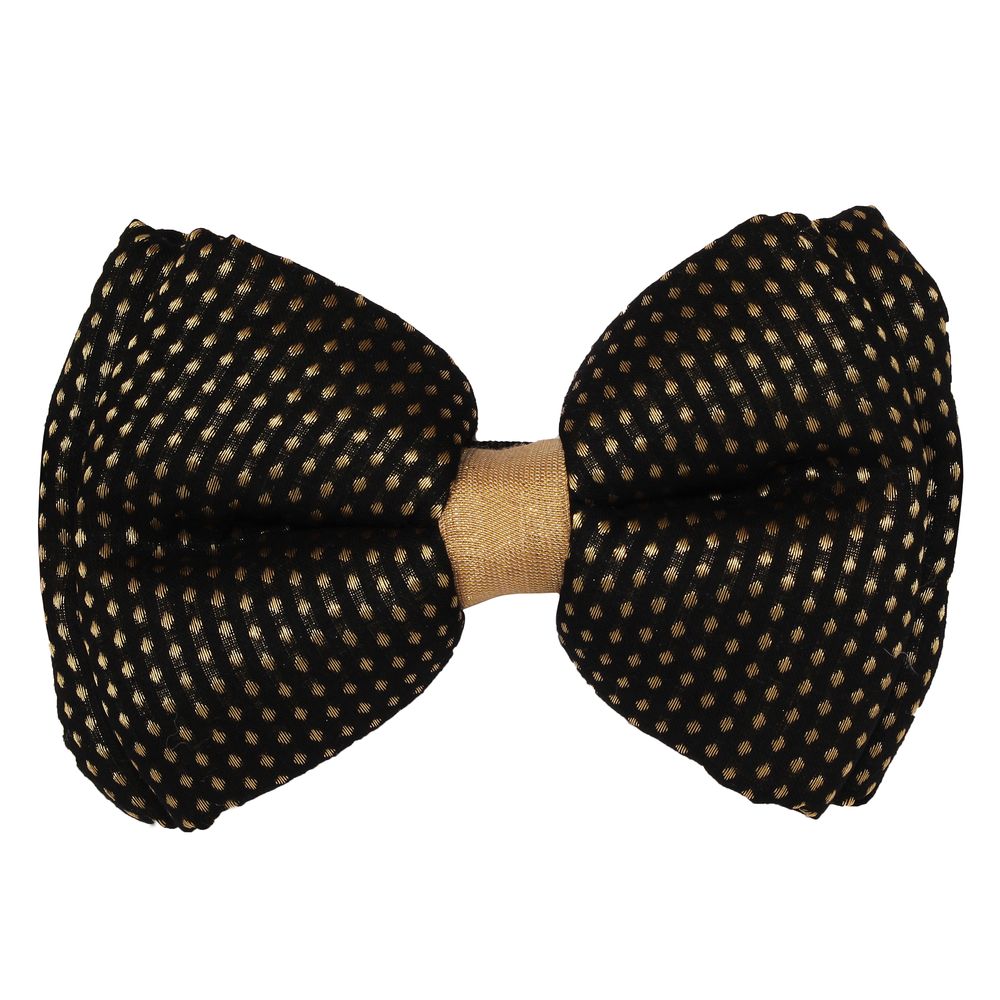 Lana Paws Festive and Party black and gold dog bow tie india