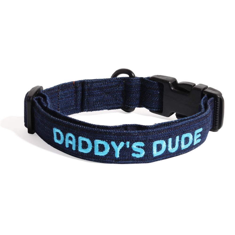 Lana Paws Daddy's Dude Denim Dog Collars