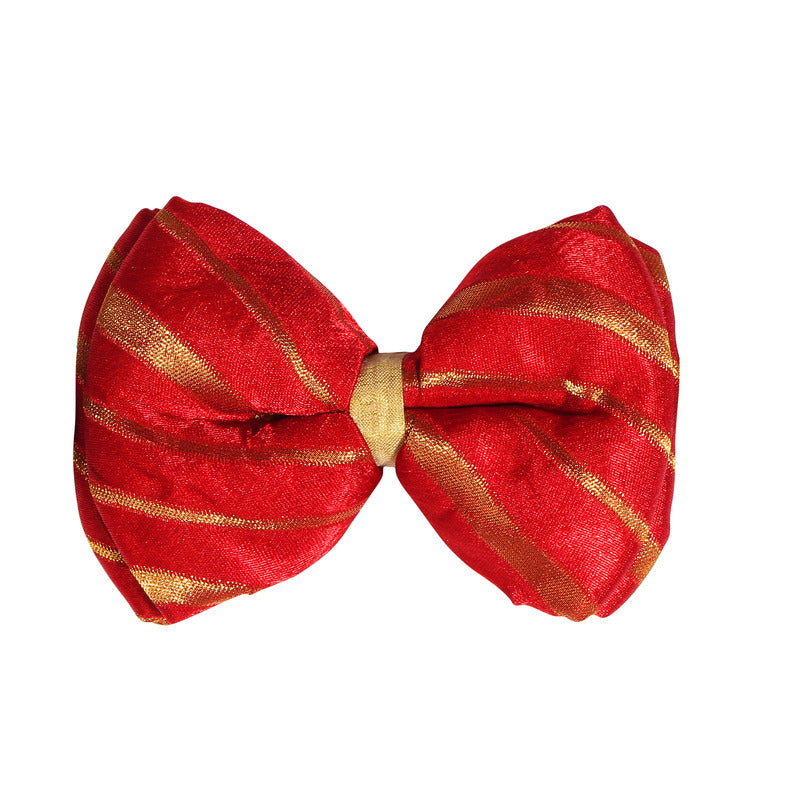 Festive, ethnic, diwali party dog bow tie for small, medium dogs