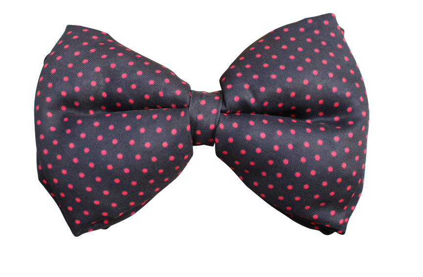 black and red polka dots dog bow tie Lana Paws