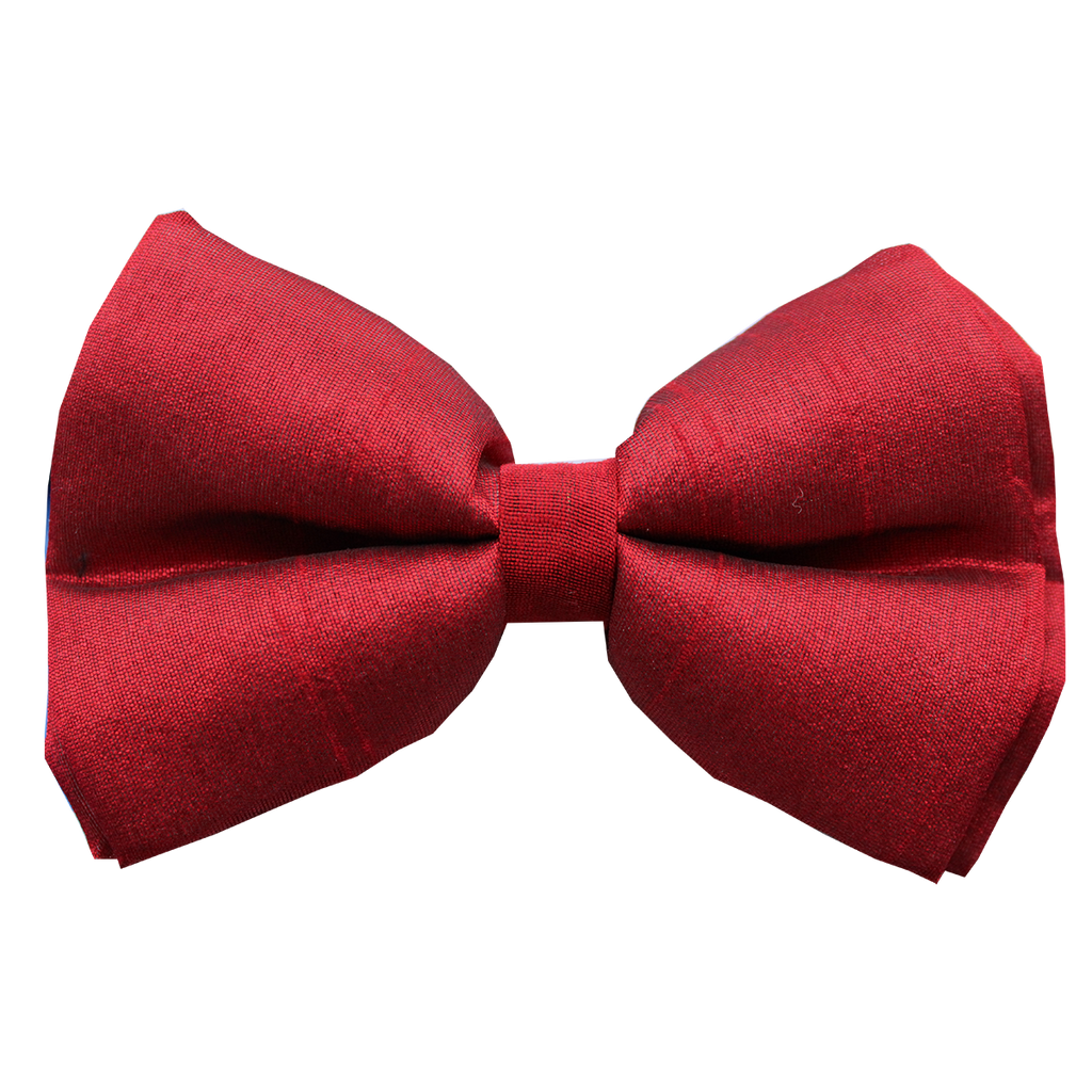 Dog Bow tie (Adjustable) - Crimson Red Silk