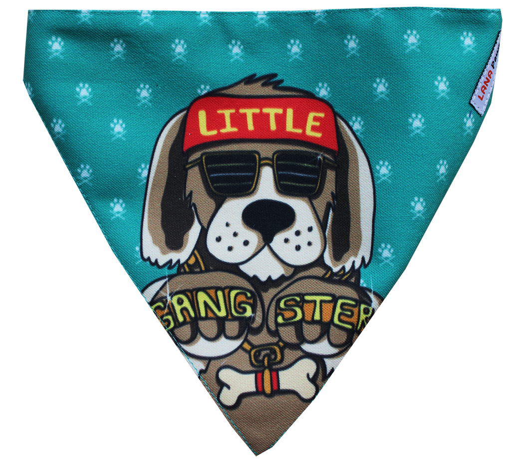 Lana Paws little gangster dog bandana or dog scarf