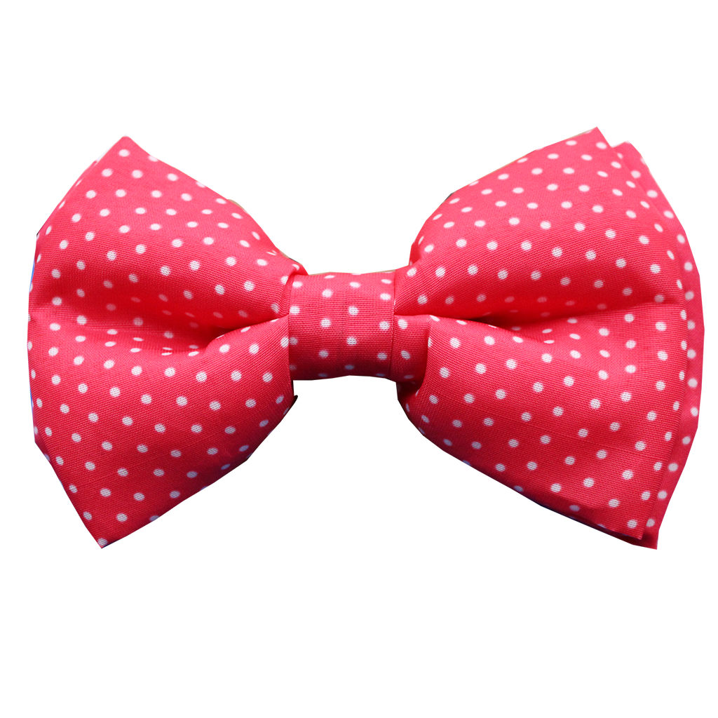 Pink polka dots Lana Paws dog bow tie 